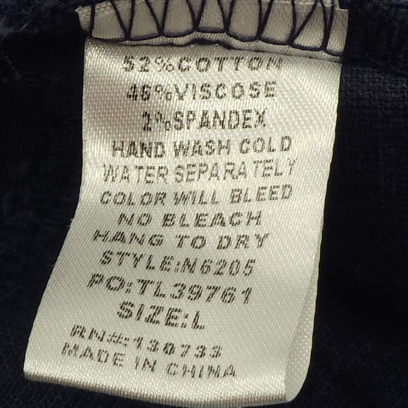 Umgee Pants Womens Large Navy Blue Flare Elastic Waist Pull On - Picture 8 of 13